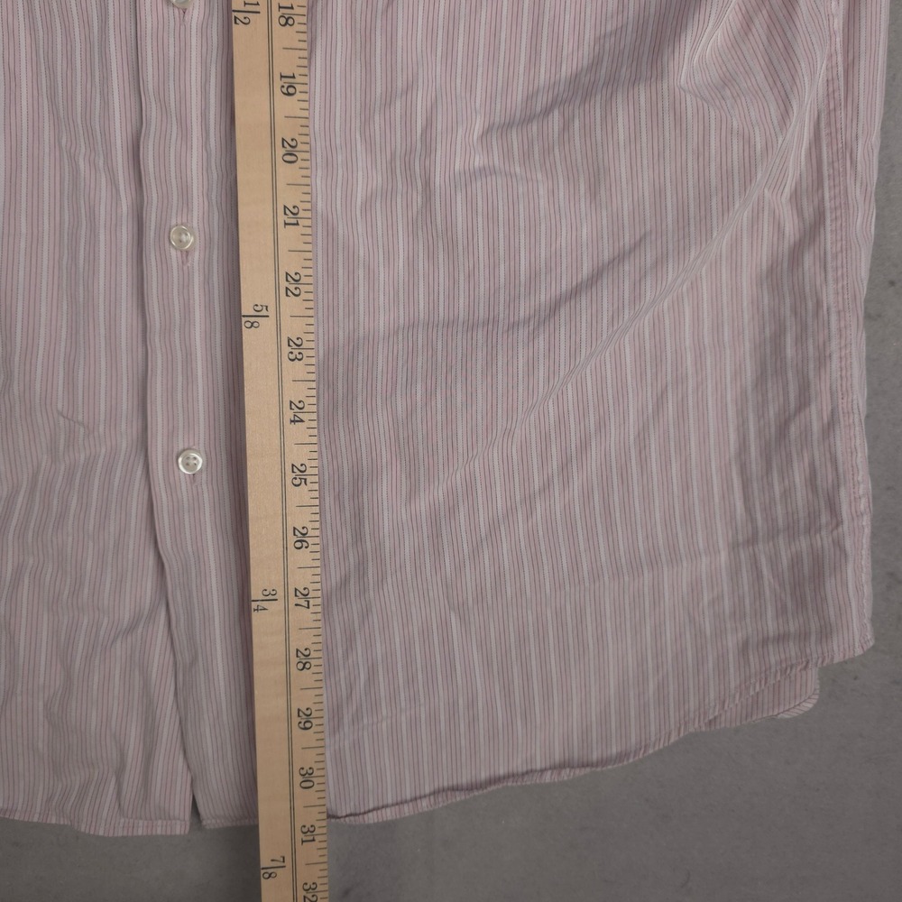 Hugo Boss Striped Dress Shirt Button Up‎ Long Sleeve Career Casual 16 34/35 - Picture 8 of 11
